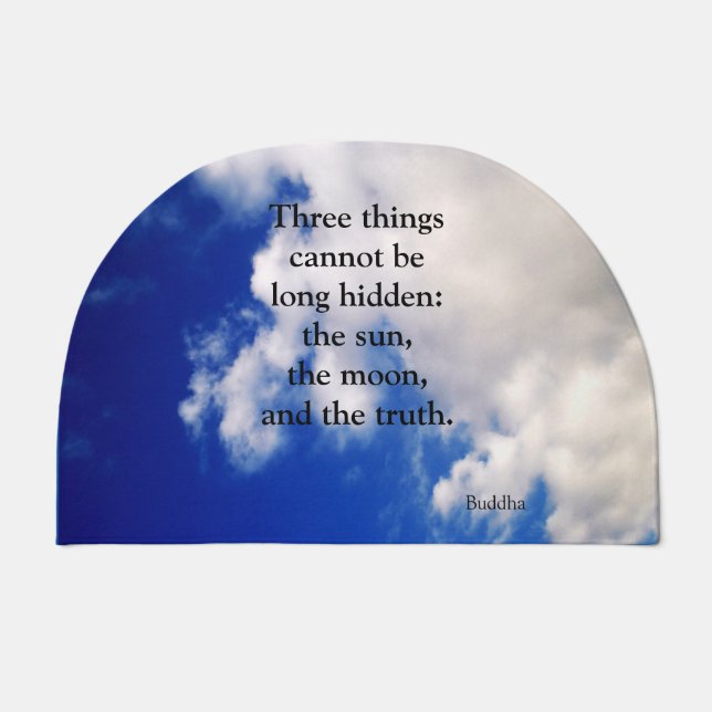 Motivational Truth Quote by Buddha  Doormat (Front)