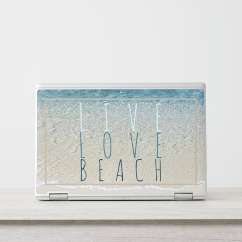 Motivational Turquoise Blue Ocean Surf Waves Photo HP Laptop Skin