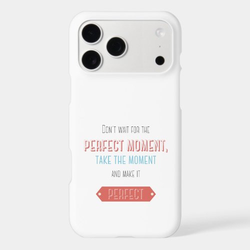 Motivational typographic retro style iPhone 17 pro max case