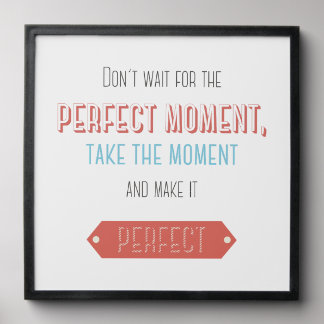 Motivational typographic retro style peel and stick photo tile