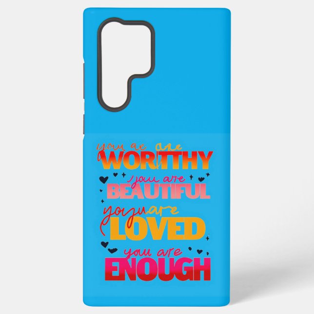 Motivational typography design samsung galaxy case (Back)