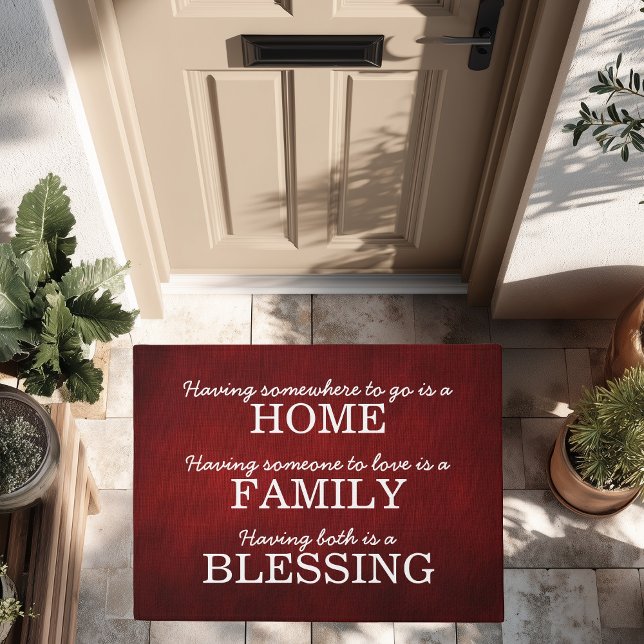 Motivational Typography Family Quote Doormat (Creator Uploaded)