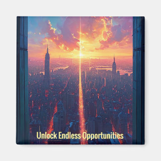 Motivational Unlock Endless Opportunities Magnet