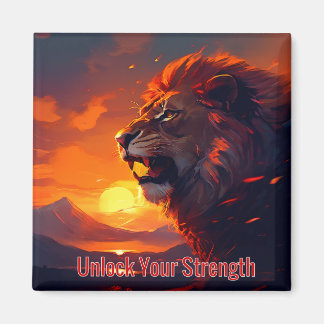Motivational Unlock Your Strength Positivity Magnet
