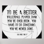 Motivational Volleyball Print 020 Black and White | Zazzle