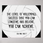 Motivational Volleyball Print 020 Black and White | Zazzle