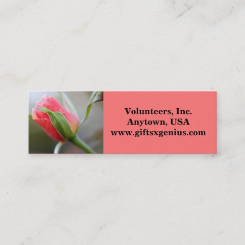 Motivational Volunteer Appreciation Gift Mini Business Card