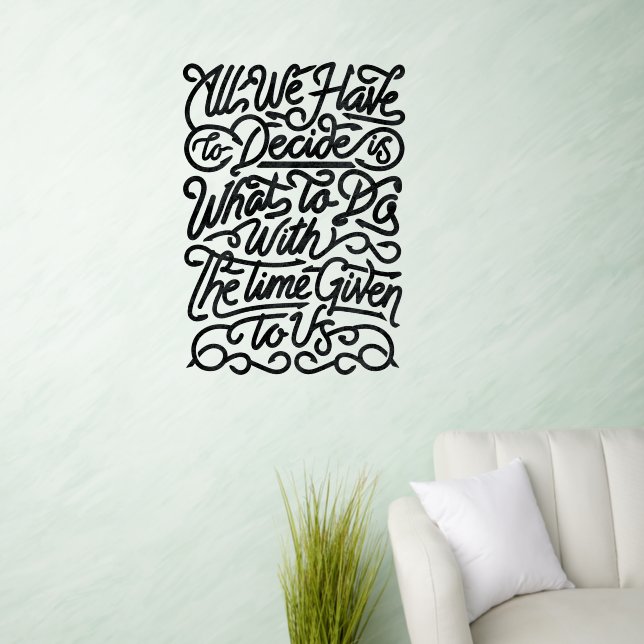 Motivational Wall Decal with Inspirational Quote (Living Room)