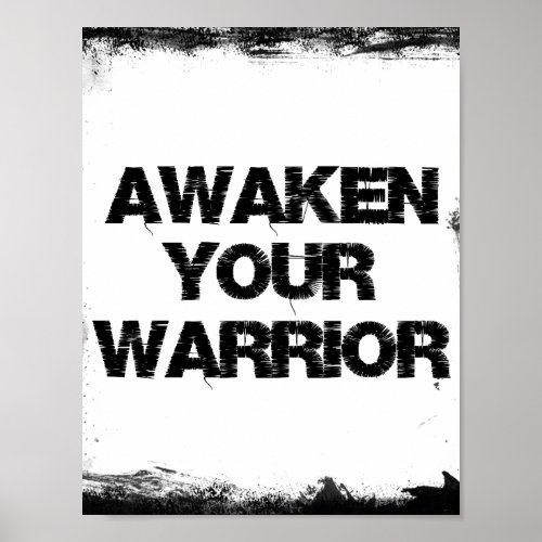 Motivational Warrior Quote Poster