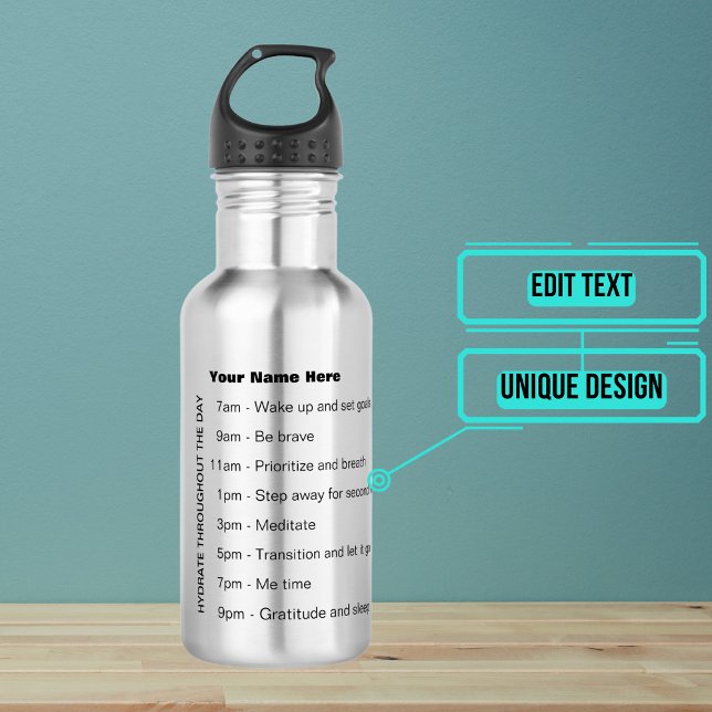 Motivational Water Bottle (We all have different things that motivate use, so edit as needed to uniquely motivate yourself.)
