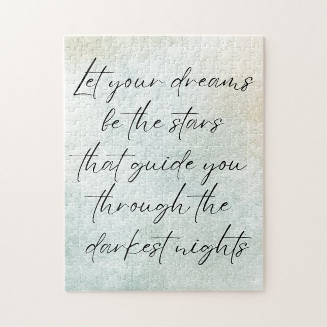 Motivational Watercolor Inspirational Quote  Jigsaw Puzzle (Vertical)