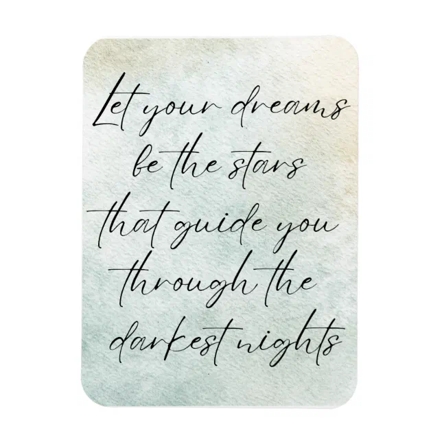 Motivational Watercolor Inspirational Quote Magnet | Zazzle
