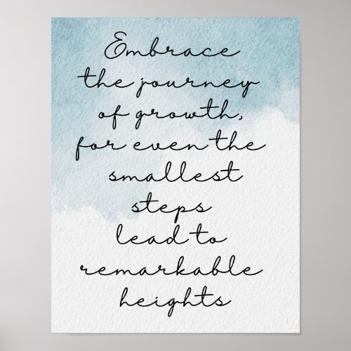 Motivational Watercolor Inspirational Quote  Poster