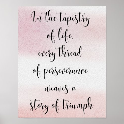 Motivational Watercolor Inspirational Quote  Poster