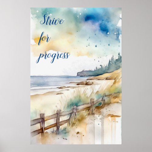 Motivational Watercolor Wall Art Poster 4