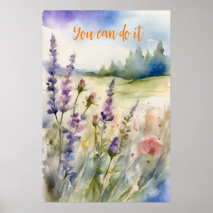 Motivational Watercolor Wall Art Poster 40