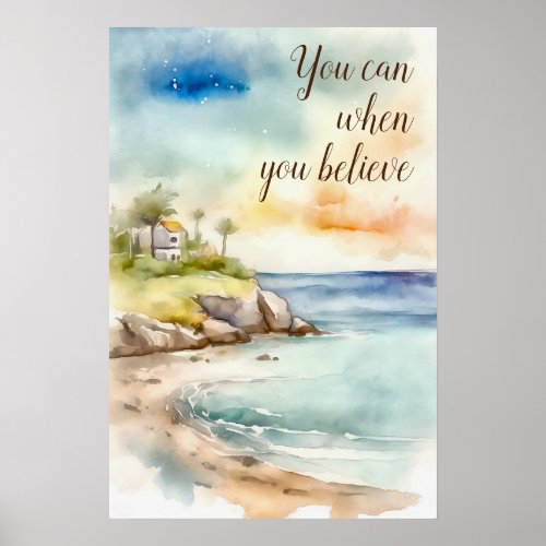 Motivational Watercolor Wall Art Poster 5