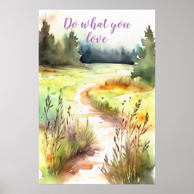 Motivational Watercolor Wall Art Poster 67 (Front)