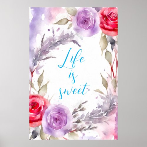 Motivational Watercolor Wall Art Poster 7