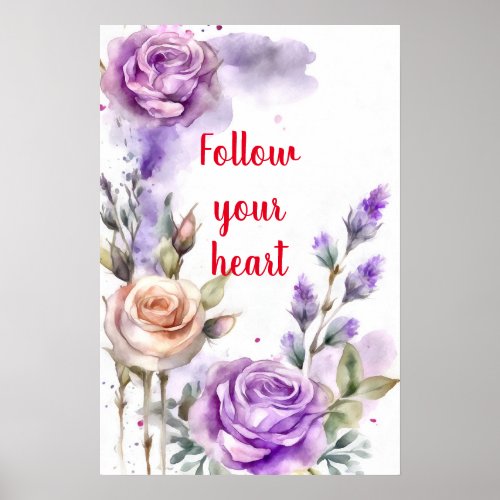 Motivational Watercolor Wall Art Poster 8