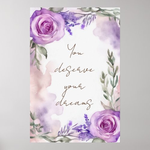 Motivational Watercolor Wall Art Poster 9