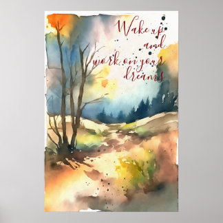 Motivational Watercolor Wall Art Poster 94