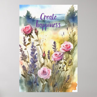 Motivational Watercolor Wall Art Poster 98