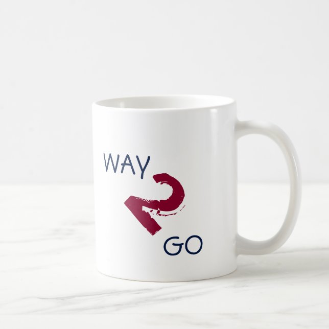 Motivational WAY2GO Blue Plum Coffee Mug (Right)