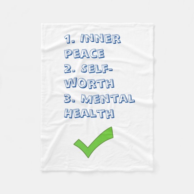 Motivational Wellness Fleece Blanket (Front)