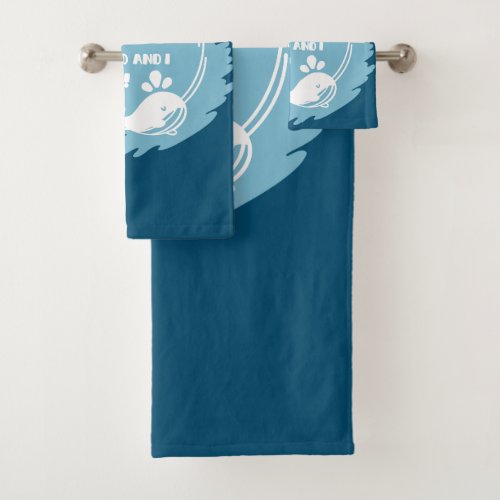 Motivational Whale Bath Towels