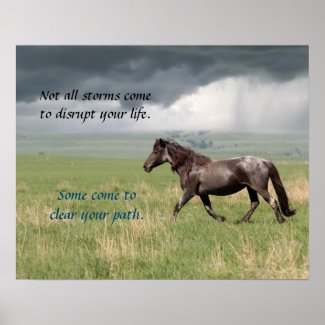 A Motivational Horse Poster With A Wild Mustang