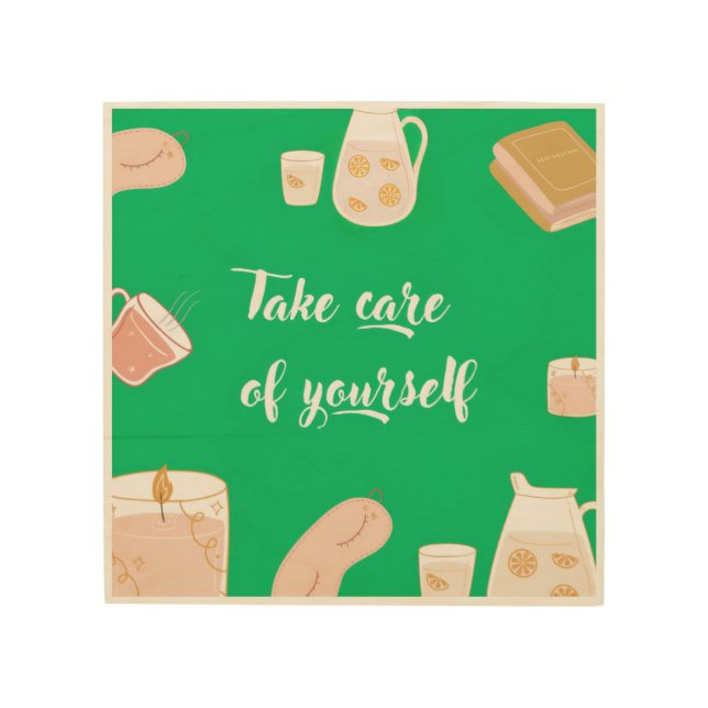 Motivational Wood Wall Art – Green (Front)