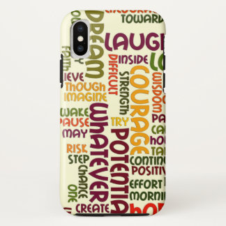 Motivational Words #1 positive attitude iPhone X Case