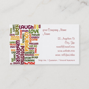 Motivational Words #1 positive encouragement Business Card
