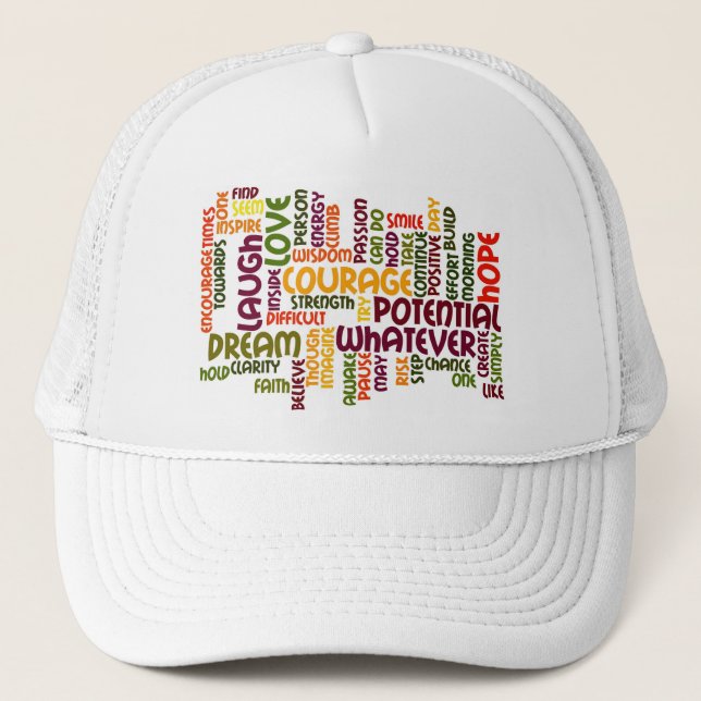 Motivational Words #1 truckers hat (Front)