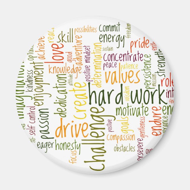 Motivational Words #2 fridge magnet (Front)