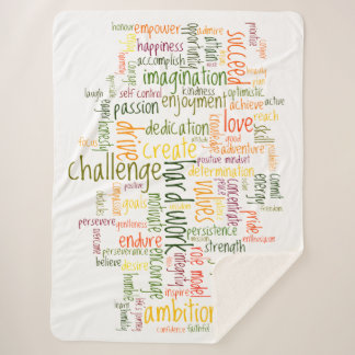 Motivational Words #2 positive encouragement Sherpa Blanket