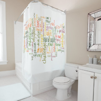 Motivational Words #2 positive encouragement Shower Curtain