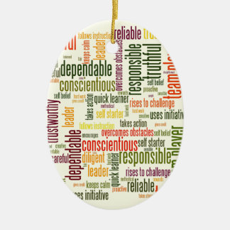 Motivational Words #4 positive values Ceramic Ornament