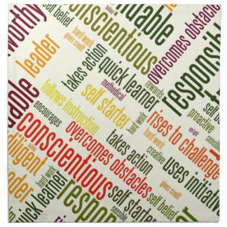 Motivational Words #4 positive values Cloth Napkin