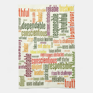 Motivational Words #4 positive values Kitchen Towel