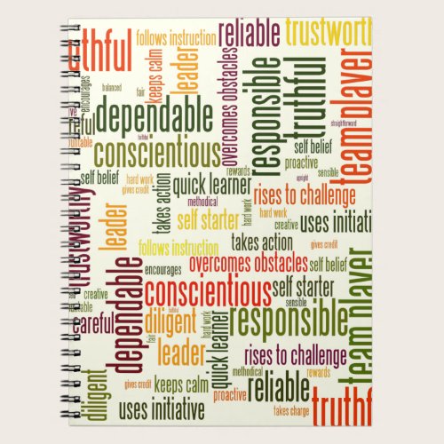 Motivational Words #4 positive values Notebook