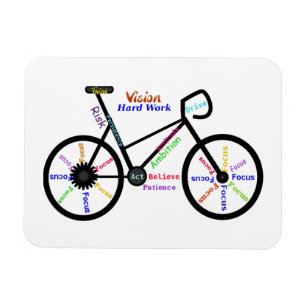 Motivational Words, Biking, Cycling, Bike Womens Magnet