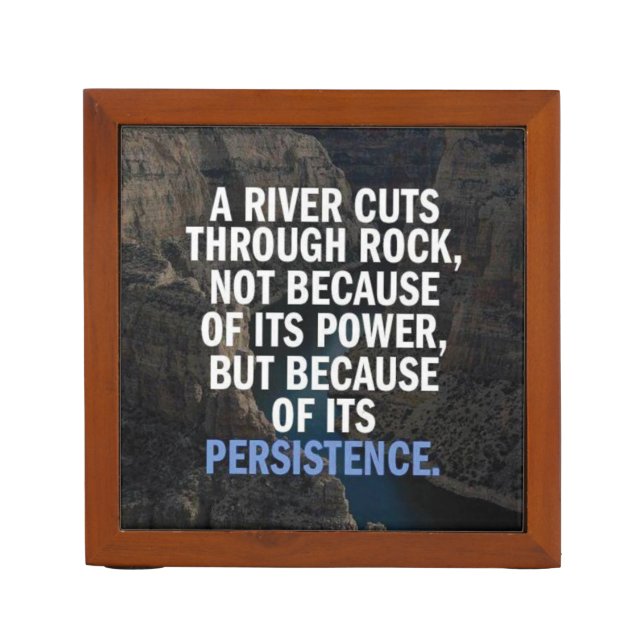 Motivational Words Desk Organizer (Front)