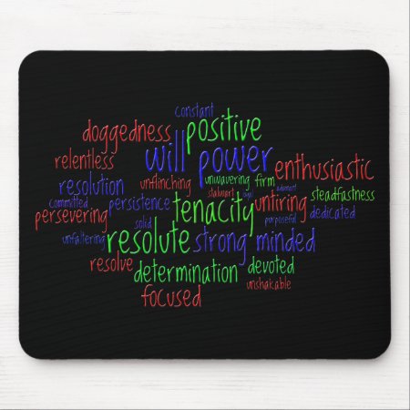 Motivational Words for New Year, Positive Attitude Mouse Pad