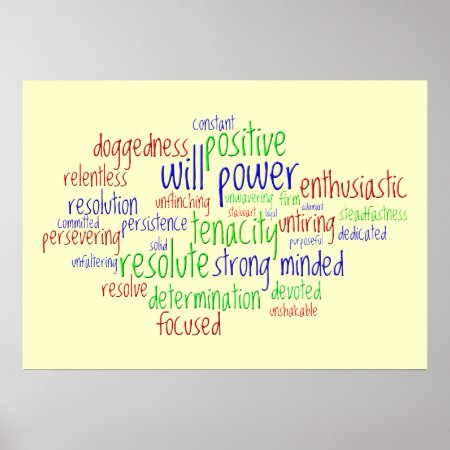 Motivational Words for New Year, Positive Attitude Poster