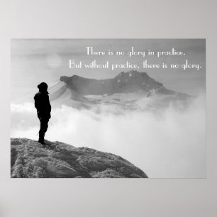 Motivational Words for Practice and Perserverance Poster