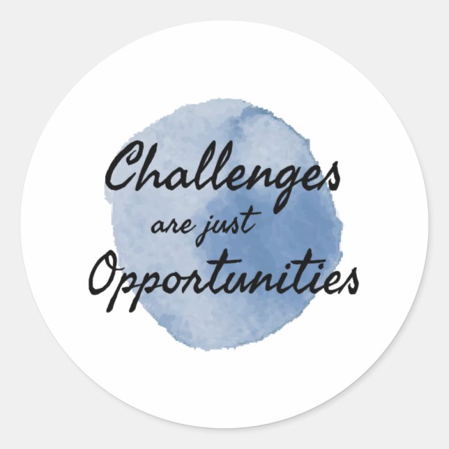 motivational words for work and success classic round sticker (Front)