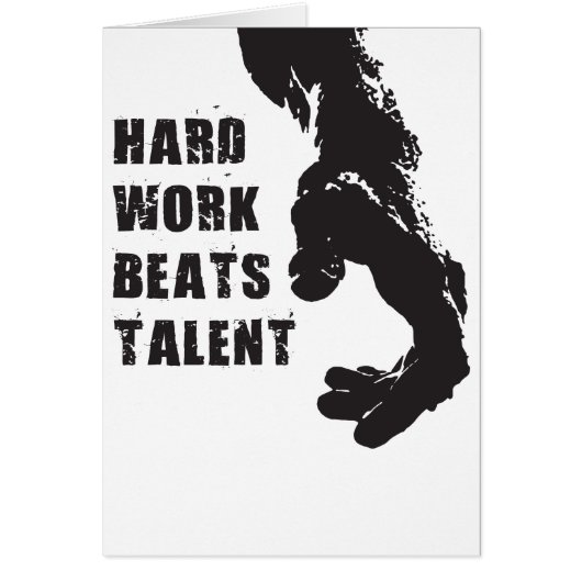 Motivational Words - Hard Work Beats Talent (Front)