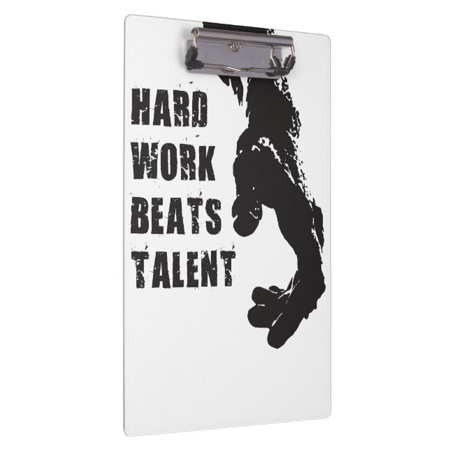 Motivational Words - Hard Work Beats Talent Clipboard (Right)